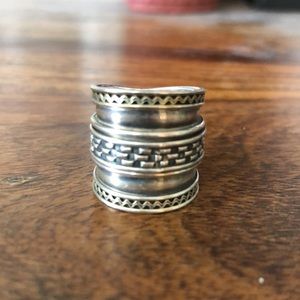 Sterling Silver GeoArt Spinner Ring